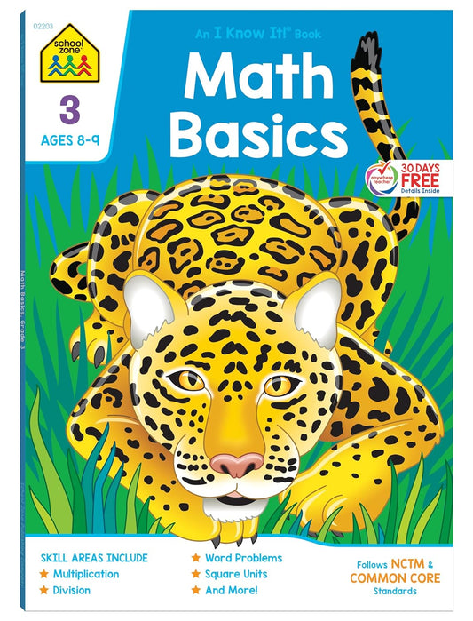 School Zone Math Basics Grade 3 Workbook