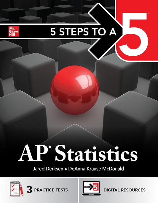 5 Steps to a 5: AP Statistics 2026: Practice AP Tests + AP Content Review + Digital Exams