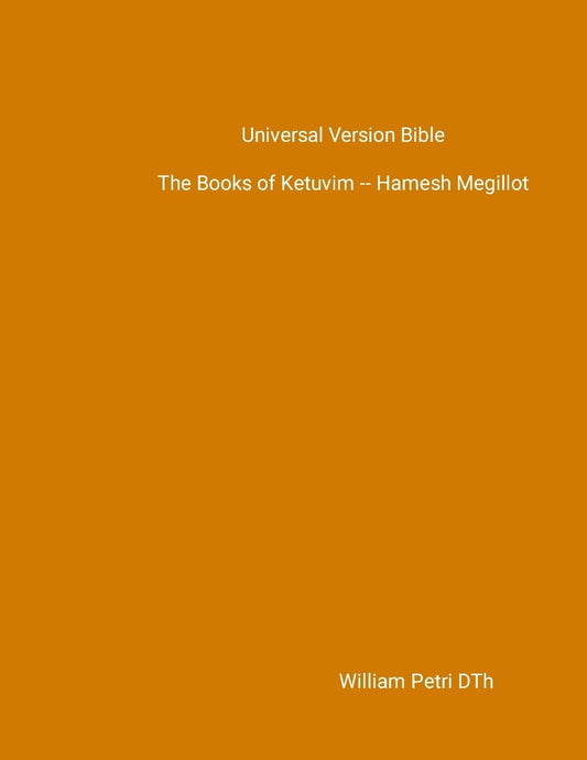 UVB -- The Books of Ketuvim Hamesh Megillot