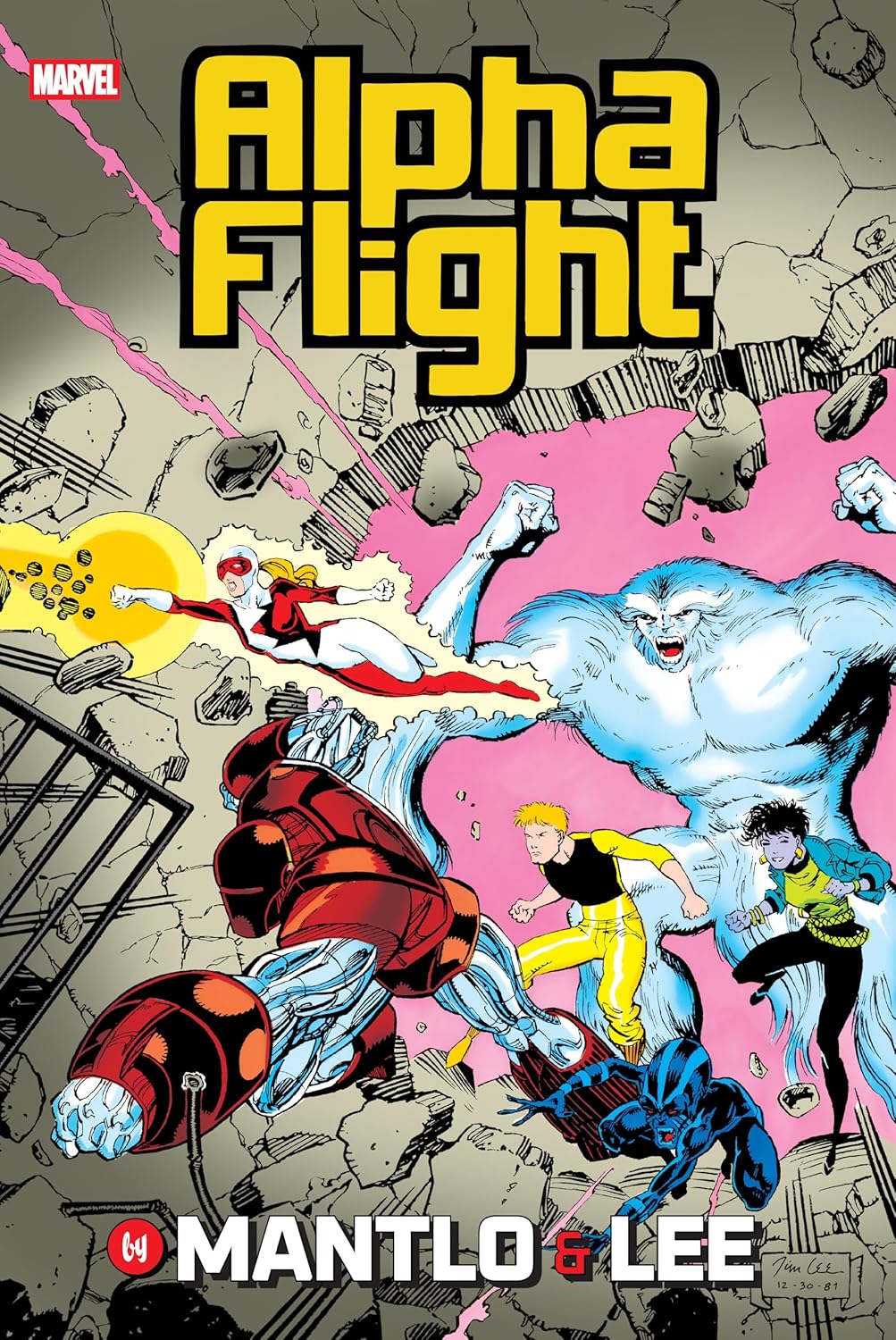 Alpha Flight by Mantlo & Lee Omnibus Jim Lee Cover