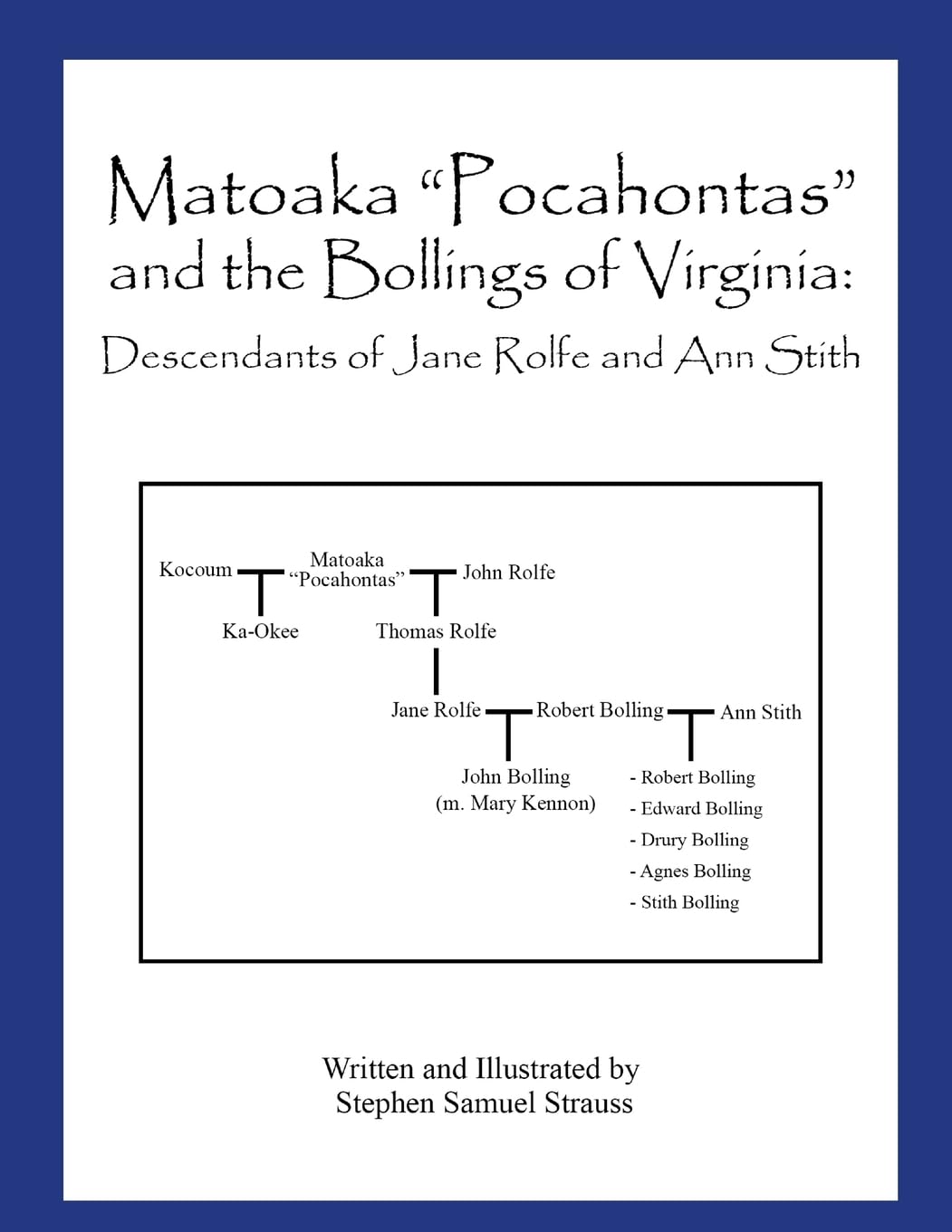 Matoaka "Pocahontas" and the Bollings of Virginia Descendants of Jane Rolfe and Ann Stith