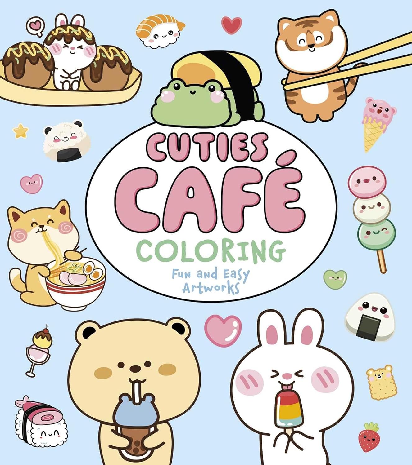 Cuties Cafe Coloring: Fun and Easy Artworks