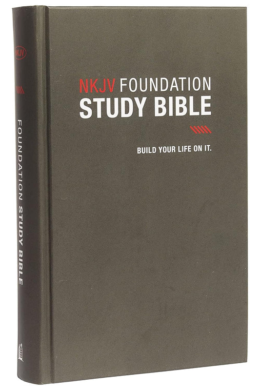 NKJV Foundation Study Bible, Wide-Margin, Black Hardcover, Red Letter