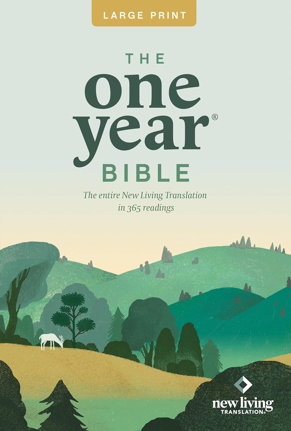 One Year Premium Slimline Bible-NLT-Large Print 10th Anniversary