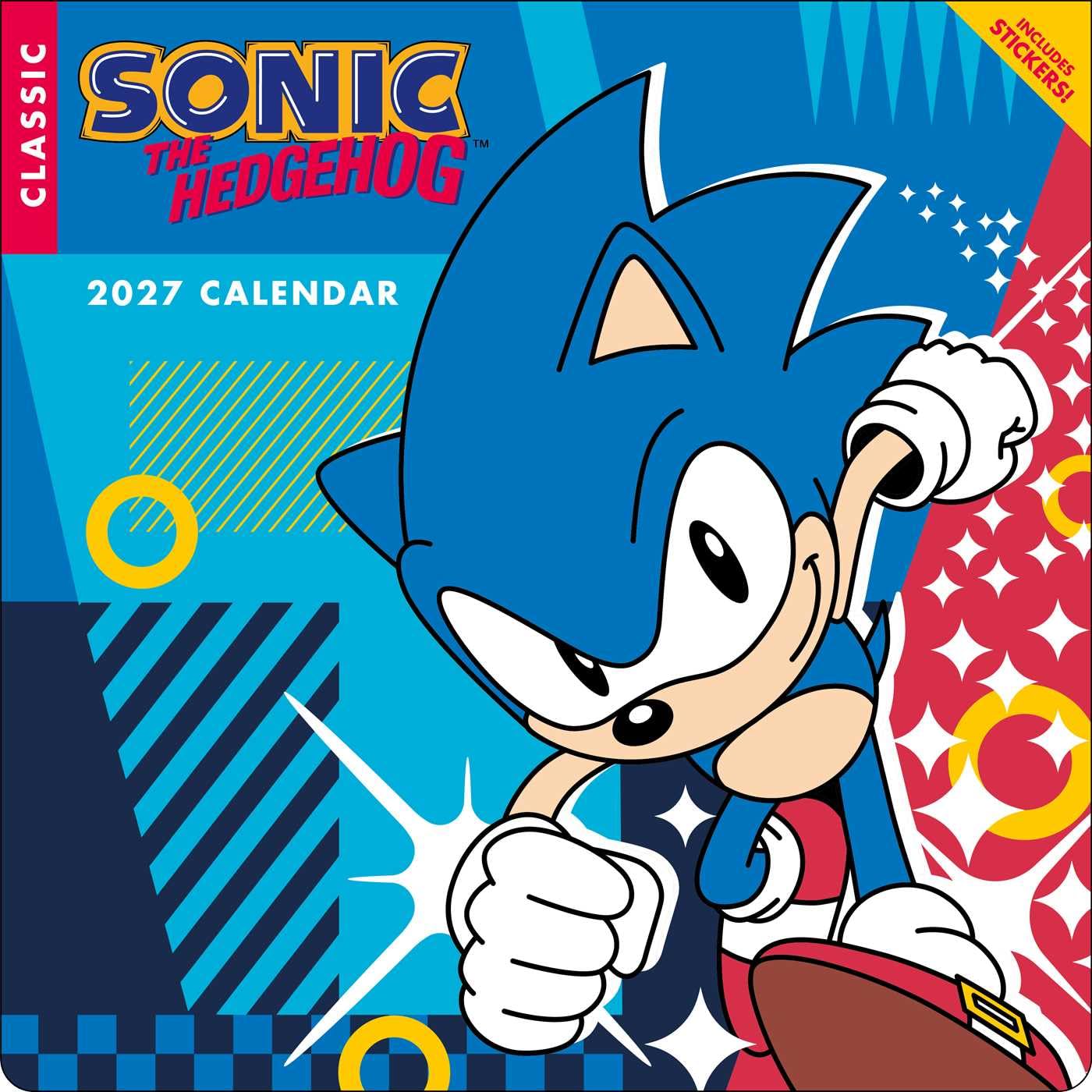 Sonic the Hedgehog Classic 2027 Wall Calendar with Bonus Stickers