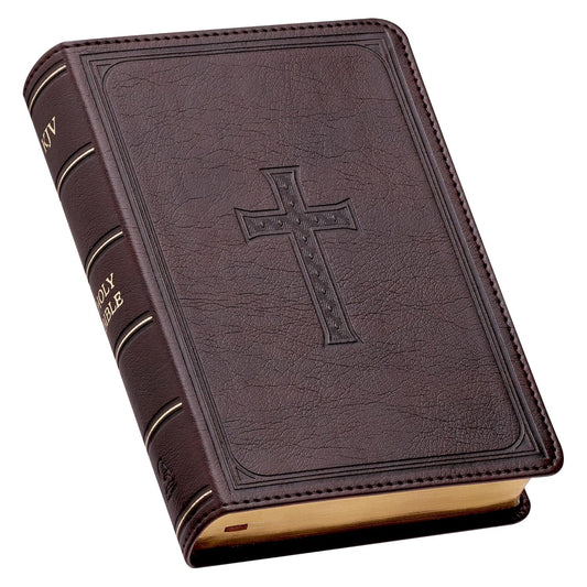 KJV Compact Large Print Lux-Leather DK Brown