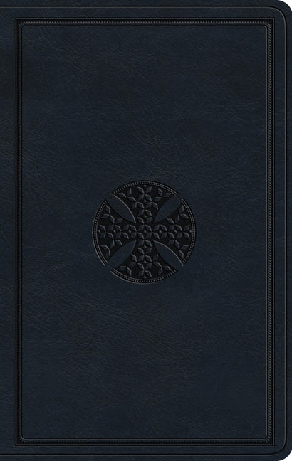 ESV Large Print Value Thinline Bible (Trutone, Navy, Mosaic Cross Design)