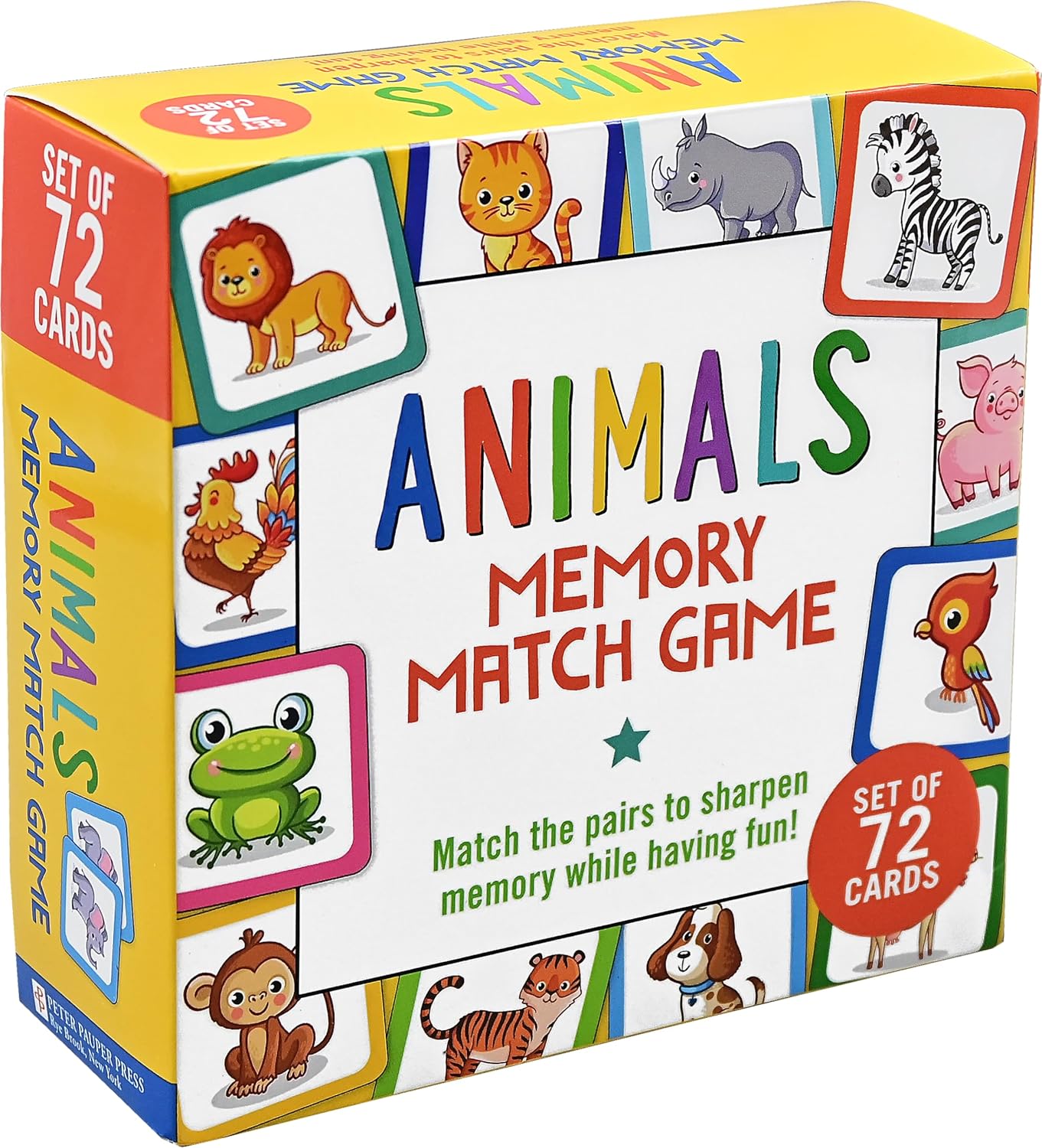 Animals Memory Match Game (Set of 72 Cards)