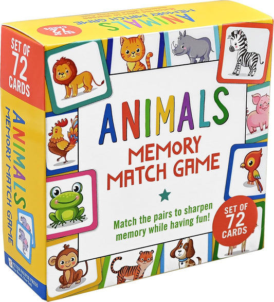 Animals Memory Match Game (Set of 72 Cards)