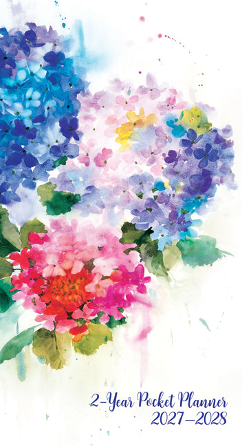 2027-28 Hydrangeas 2-Year Pocket Planner (24-Month Calendar)