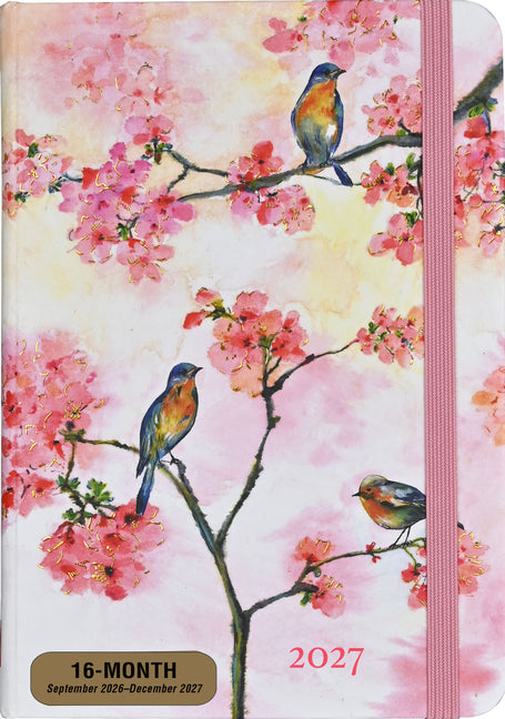 2027 Cherry Blossoms in Spring Weekly Planner (16 Months, Sept 2026 to Dec 2027)
