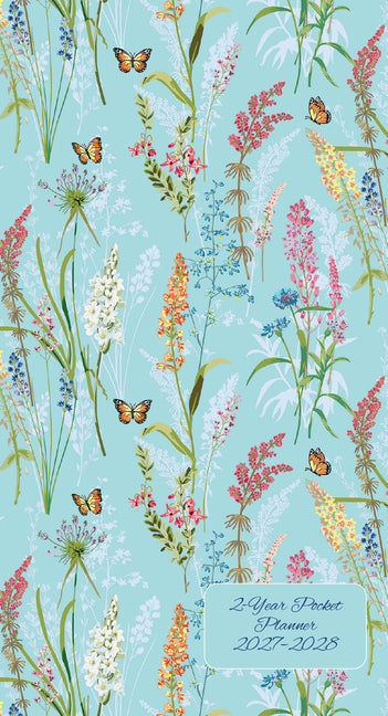 2027-28 Blooms & Butterflies 2-Year Pocket Planner (24-Month Calendar)