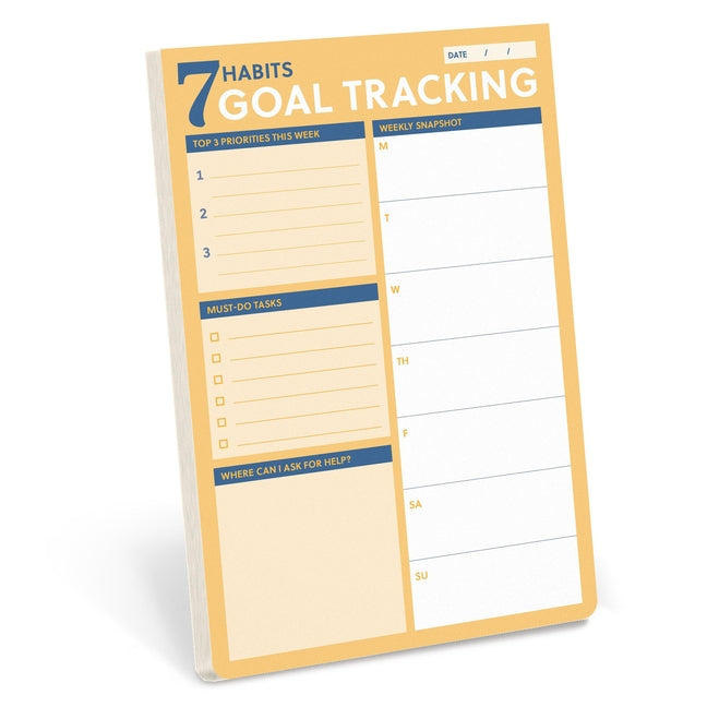 7 Habits Goal Tracking Notepad: A Weekly Tool for Habit-Based Goal Setting
