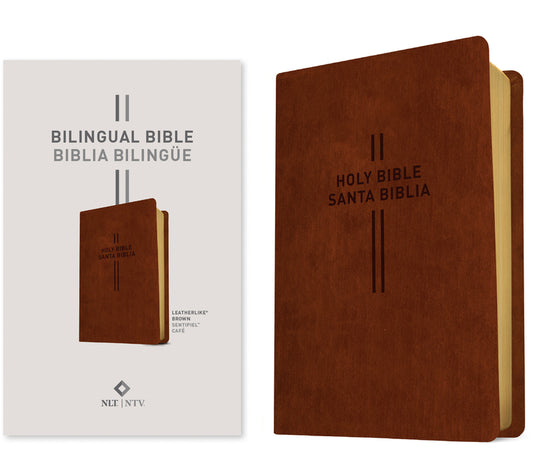 Bilingual Bible / Biblia Bilingue Nlt/Ntv (Leatherlike, Brown)