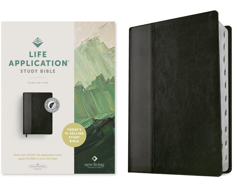 NLT Life Application Study Bible, Third Edition (Leatherlike, Black/Onyx, Indexed, Red Letter)