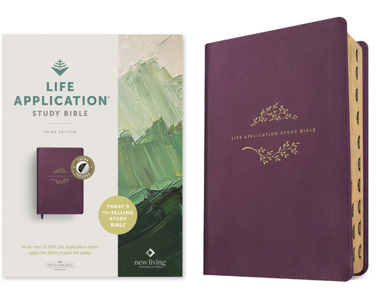 NLT Life Application Study Bible, Third Edition (Leatherlike, Purple, Indexed, Red Letter)