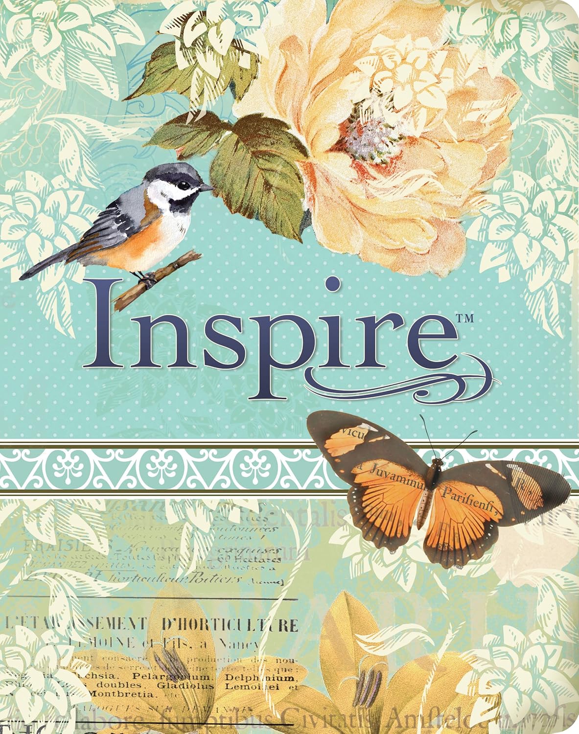 Inspire Bible Nlt, Filament Enabled (Leatherlike, Vintage Blue/Cream)