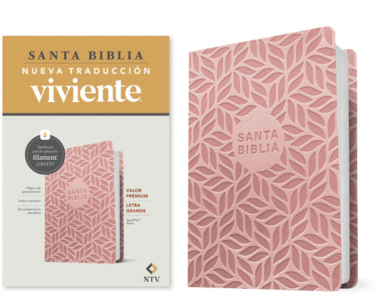 Biblia Valor Premium Ntv, Letra Grande Con Filament (Sentipiel, Rosa)