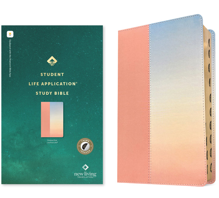NLT Student Life Application Study Bible, Filament Enabled (Leatherlike, Ombre Pink, Indexed, Red Letter)