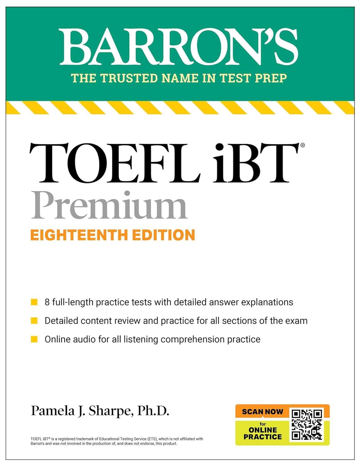 TOEFL IBT Premium with 8 Practice Tests + Online Audio, Eighteenth Edition