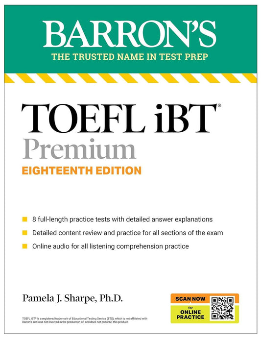 TOEFL IBT Premium with 8 Practice Tests + Online Audio, Eighteenth Edition