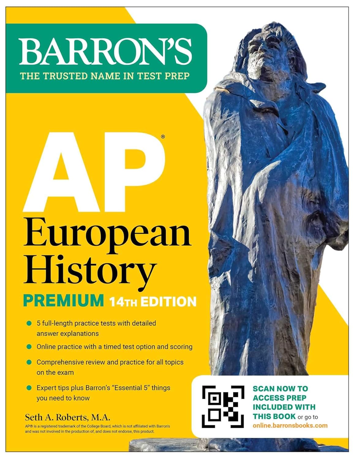 AP European History Premium, Fourteenth Edition: Prep Book with 5 Practice Tests + Comprehensive Review + Online Practice (2026)