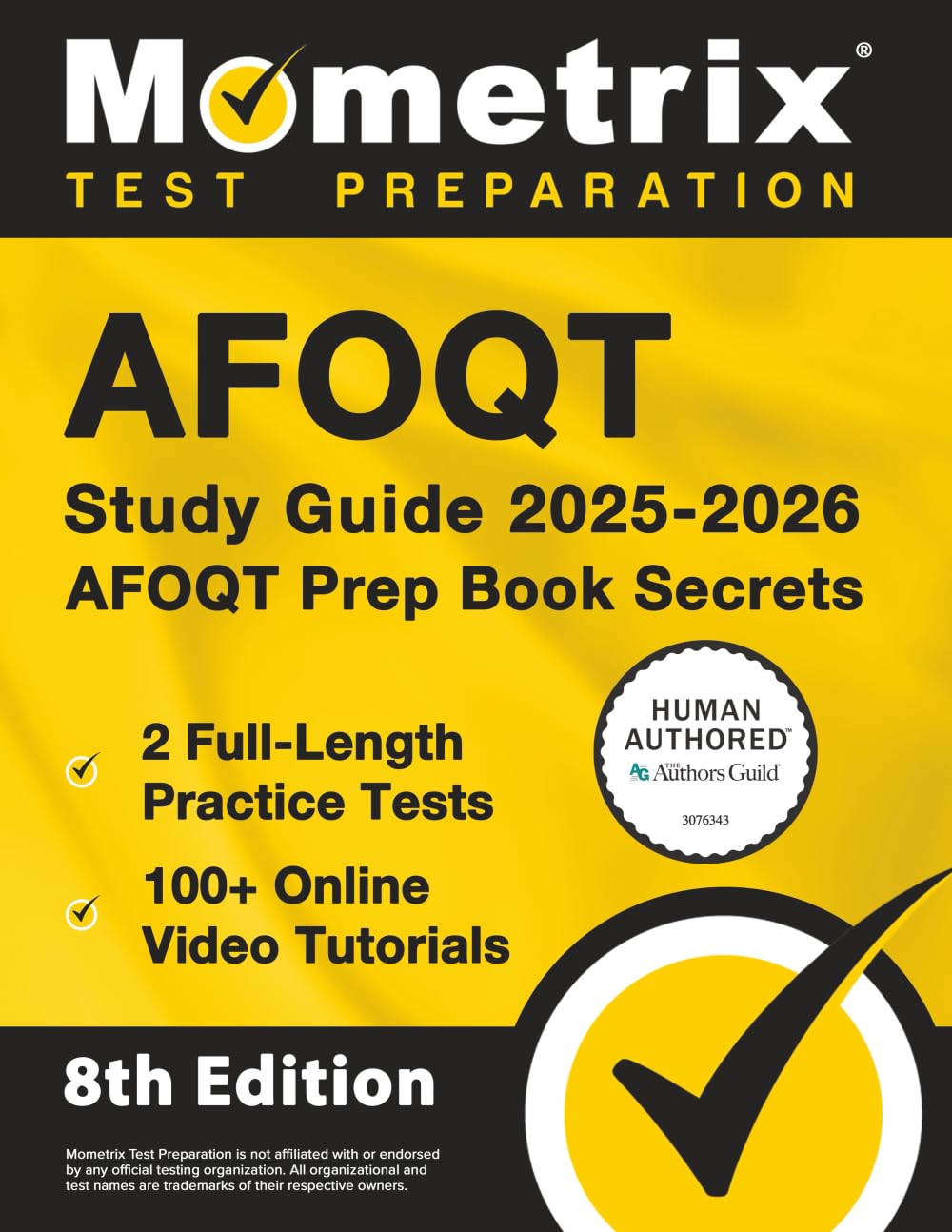 Afoqt Study Guide 2025-2026 - 2 Full-Length Practice Tests, 100+ Online Video Tutorials, Afoqt Prep Book Secrets: [Human Authored Certified]