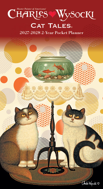 Charles Wysocki Cat Tales 2027-2028 2-Year Pocket Planner