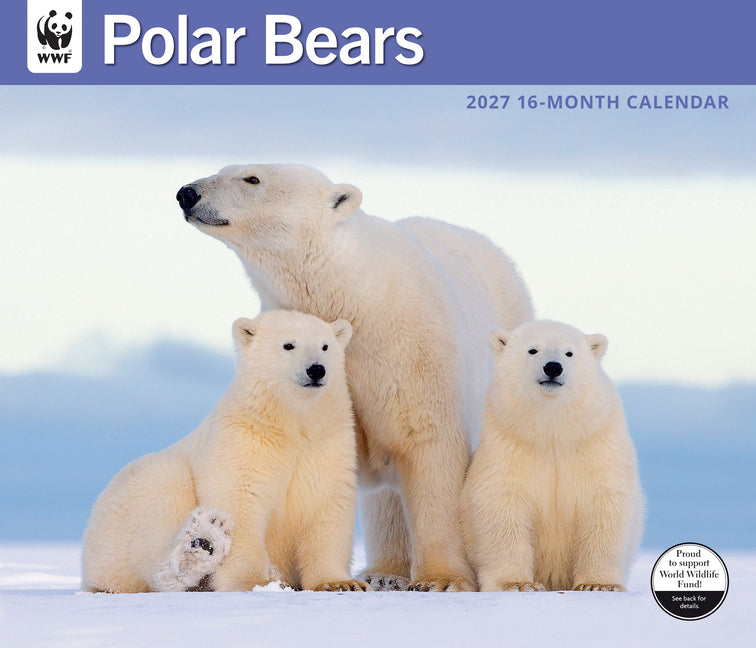 WWF Polar Bears 2027 Deluxe Wall Calendar