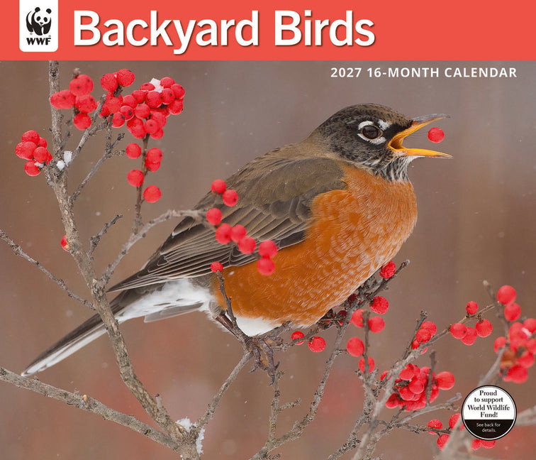WWF Backyard Birds 2027 Deluxe Wall Calendar