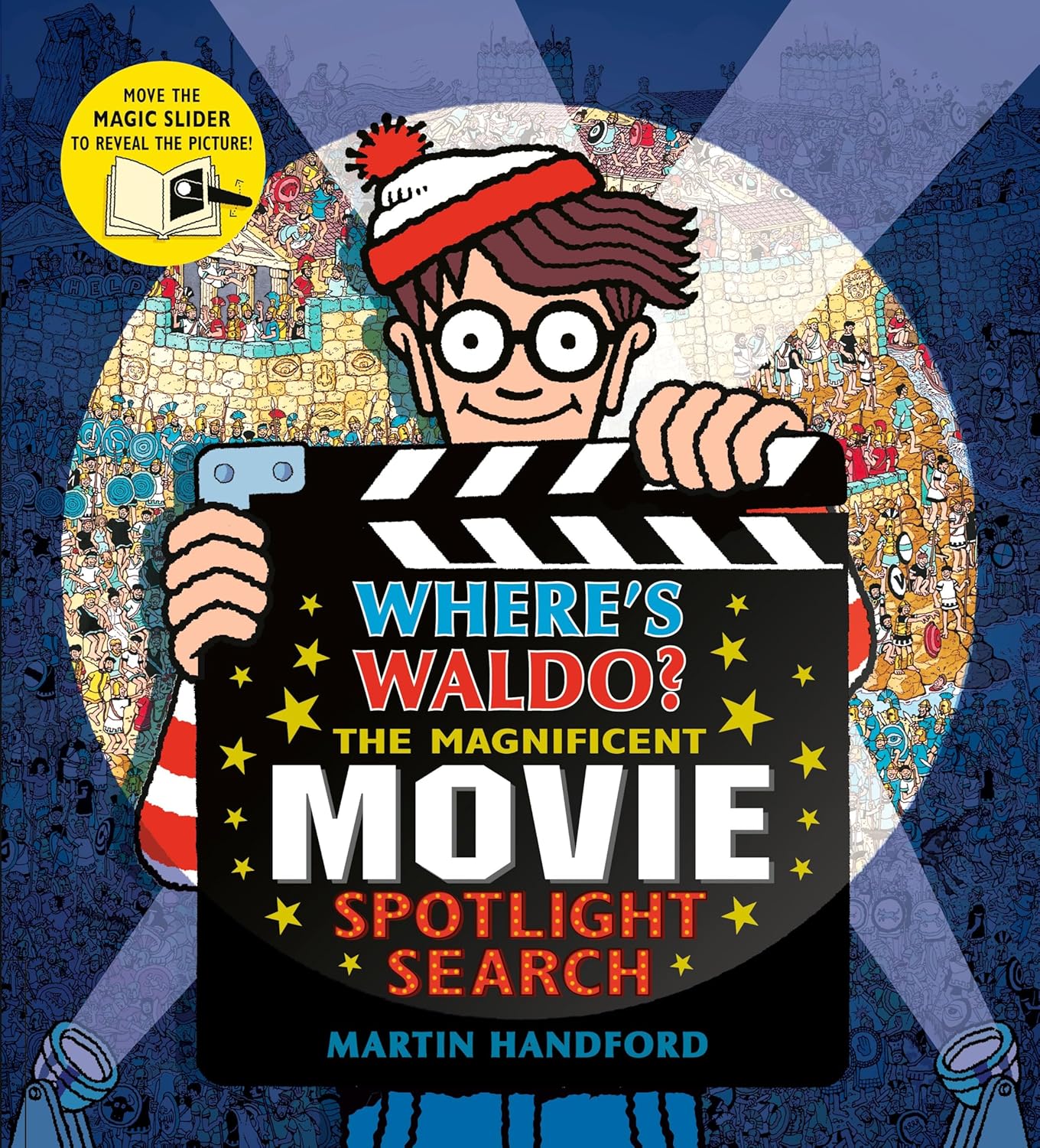 Where's Waldo? the Magnificent Movie Spotlight Search: (A Hidden Object Search-And-Find Puzzle Book with a Magic Flashlight to Reveal the Picture - A