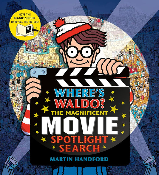 Where's Waldo? the Magnificent Movie Spotlight Search: (A Hidden Object Search-And-Find Puzzle Book with a Magic Flashlight to Reveal the Picture - A