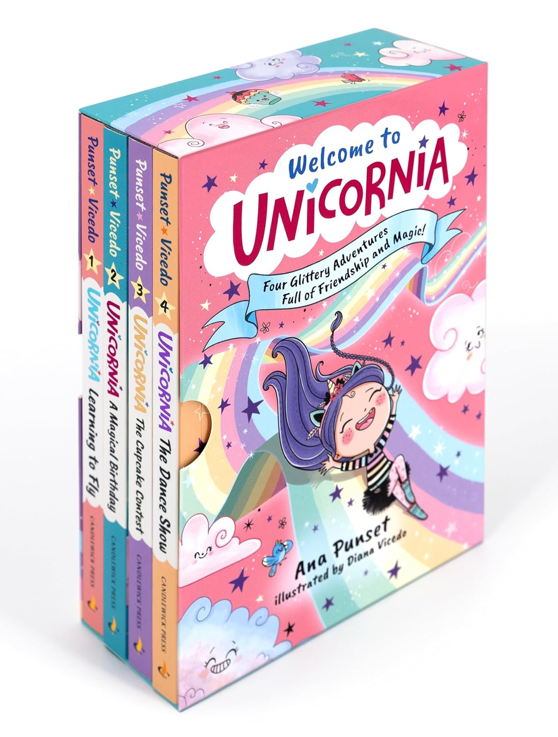 Welcome to Unicornia: Four Glittery Adventures Full of Friendship and Magic!: (Box Set of Early Chapter Readers about Unicorns)
