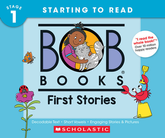 Bob Books - First Stories Hardcover Collection of 12 Stories Decodable Phonics Stories, Ages 4 and Up, Kindergarten (Stage 1: Starting to Read)