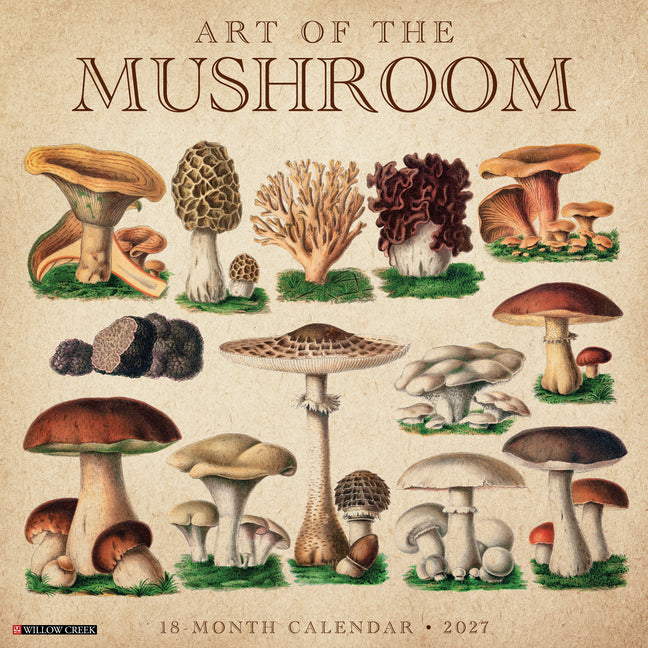 Art of the Mushroom 2027 12 X 12 Wall Calendar