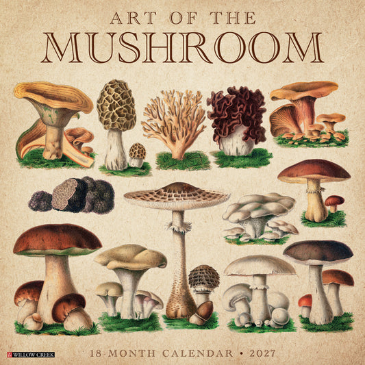 Art of the Mushroom 2027 12 X 12 Wall Calendar
