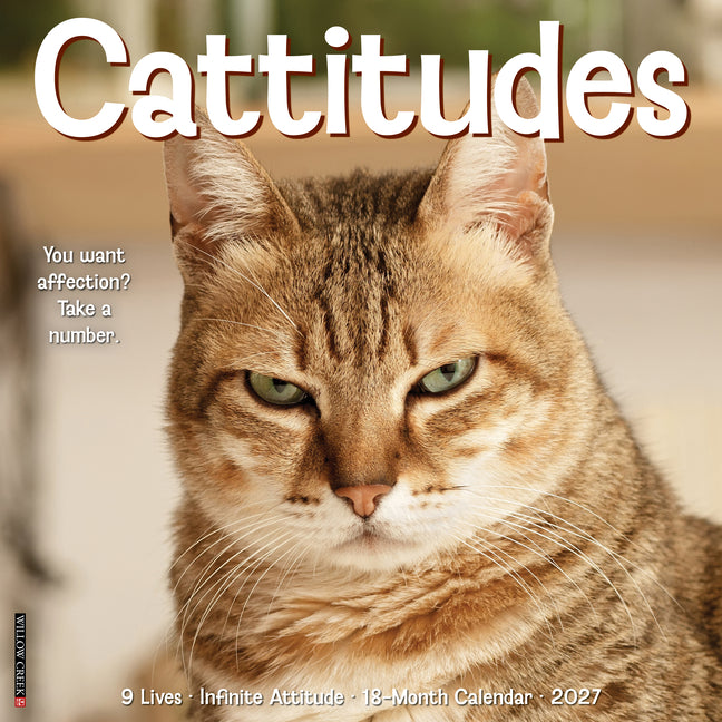 Cattitudes 2027 12 X 12 Wall Calendar