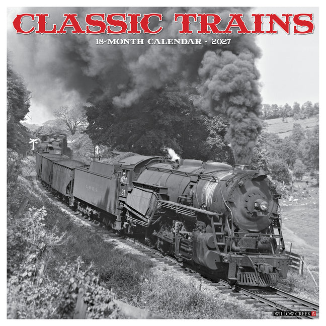 Classic Trains 2027 12 X 12 Wall Calendar