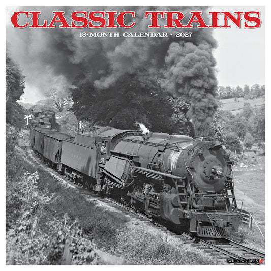 Classic Trains 2027 12 X 12 Wall Calendar