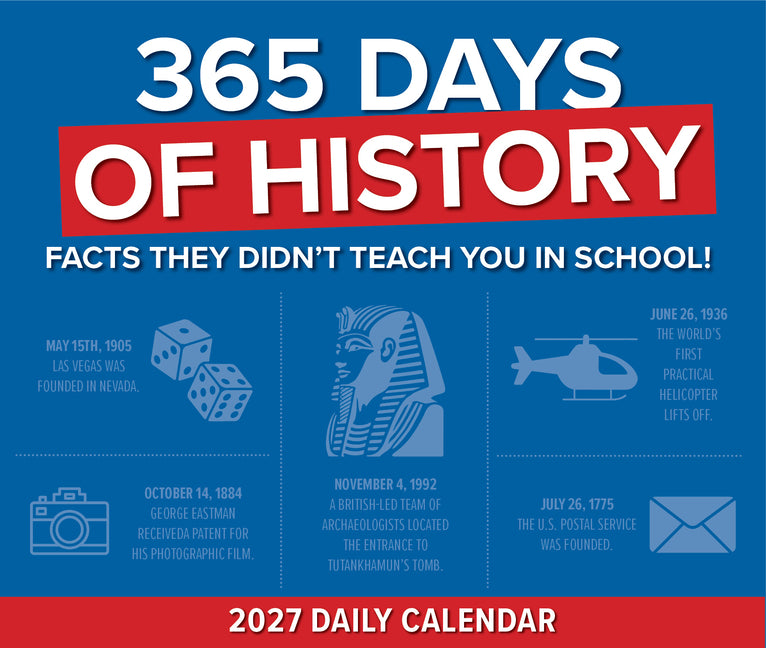 365 Days of History 2027 5.4 X 6.2 Box Calendar