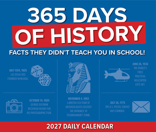 365 Days of History 2027 5.4 X 6.2 Box Calendar