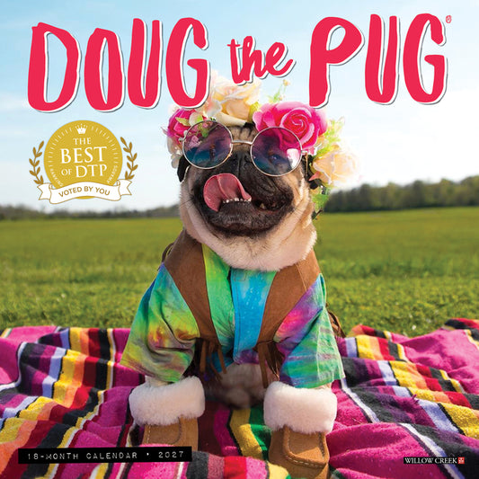 Doug the Pug 2027 7 X 7 Mini Wall Calendar