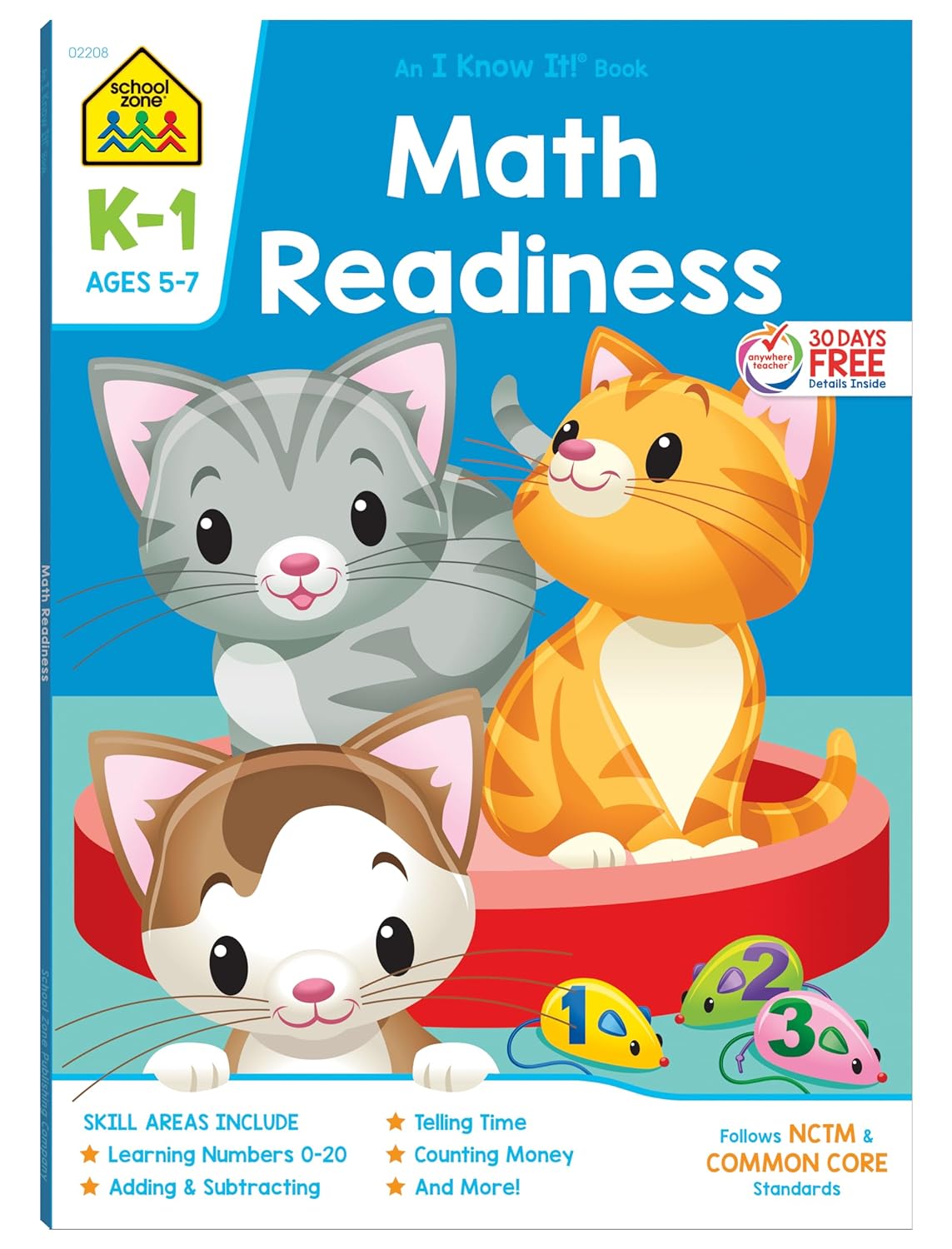 School Zone Math Readiness Grades K-1 Workbook