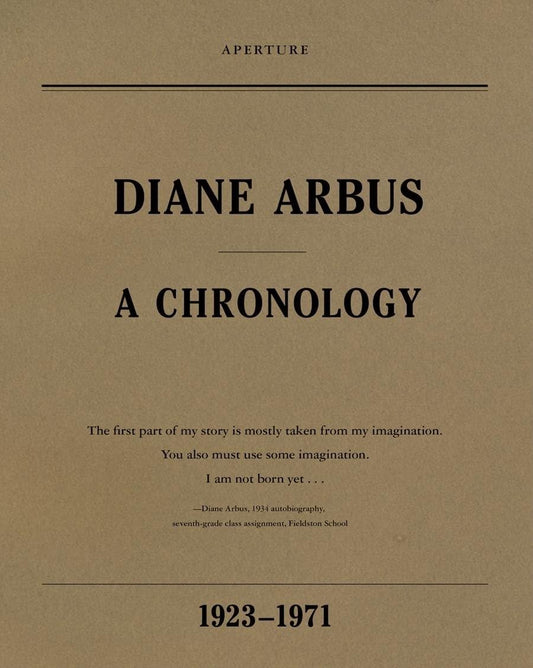 Diane Arbus: A Chronology, 1923-1971