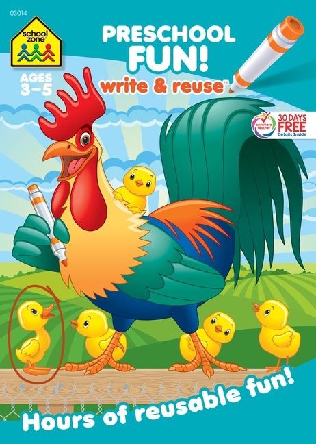 School Zone Preschool Fun! Write & Reuse Workbook