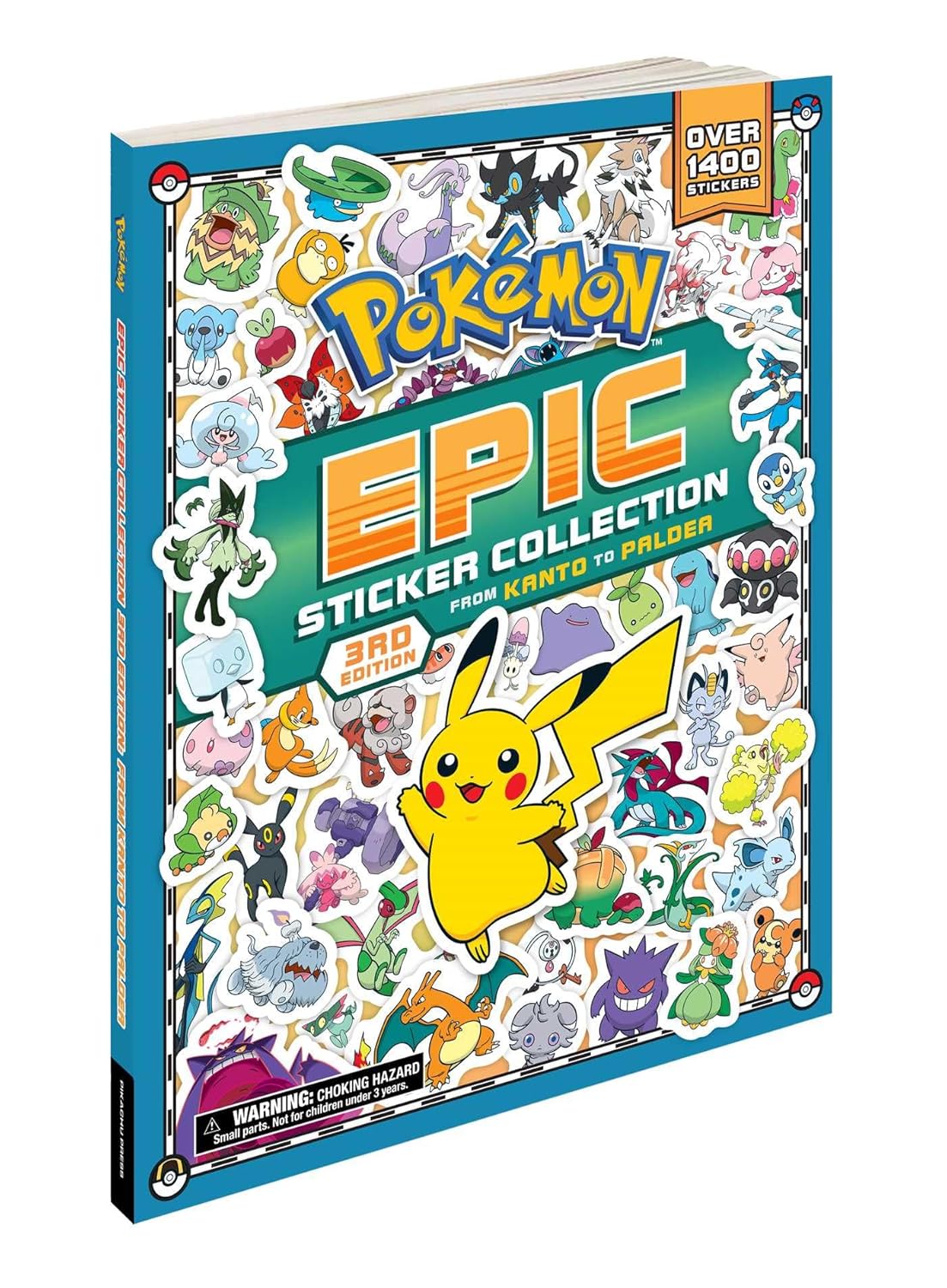 Pokemon Epic Sticker Collection 3rd Edition: From Kanto to Paldea: Over 1,400 Stickers!
