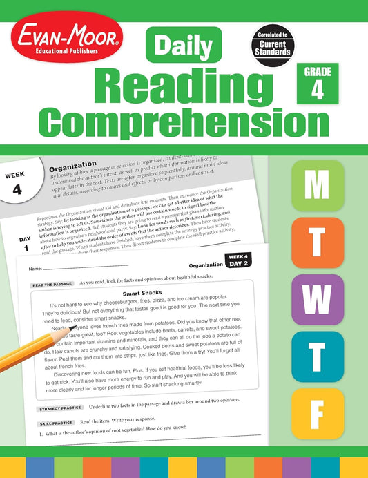 Daily Reading Comprehension, Grade 4 Teacher Edition (Teacher)