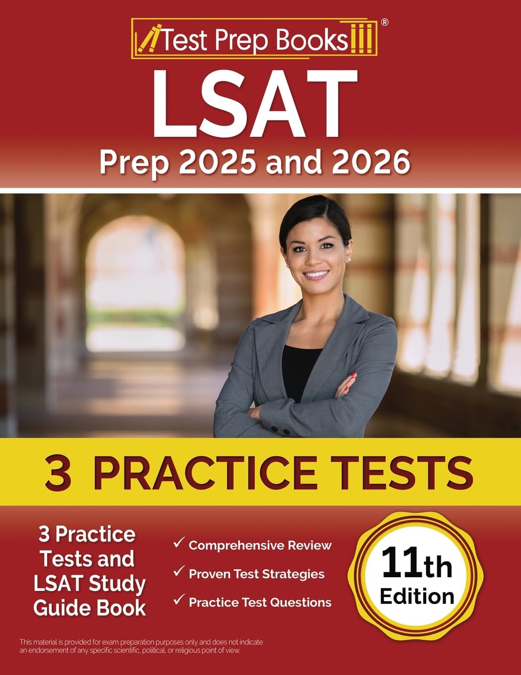 LSAT Prep 2025 and 2026: 3 Practice Tests and LSAT Study Guide Book [11th Edition]