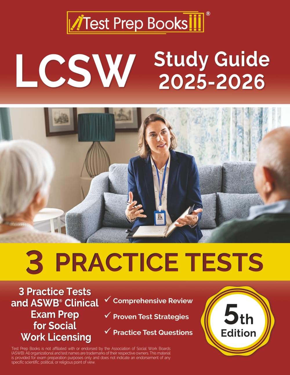 LCSW Study Guide 2025-2026: 3 Practice Tests and ASWB Clinical Exam Prep for Social Work Licensing [5th Edition]