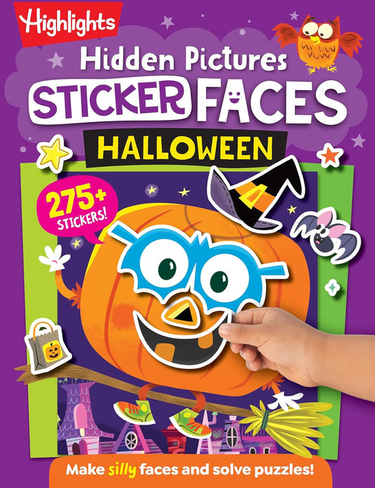 Hidden Pictures Sticker Faces: Halloween: Halloween Crafts Activity Book with Pumpkin Faces and Over 200 Silly Make-A-Face Stickers, Halloween Gift fo
